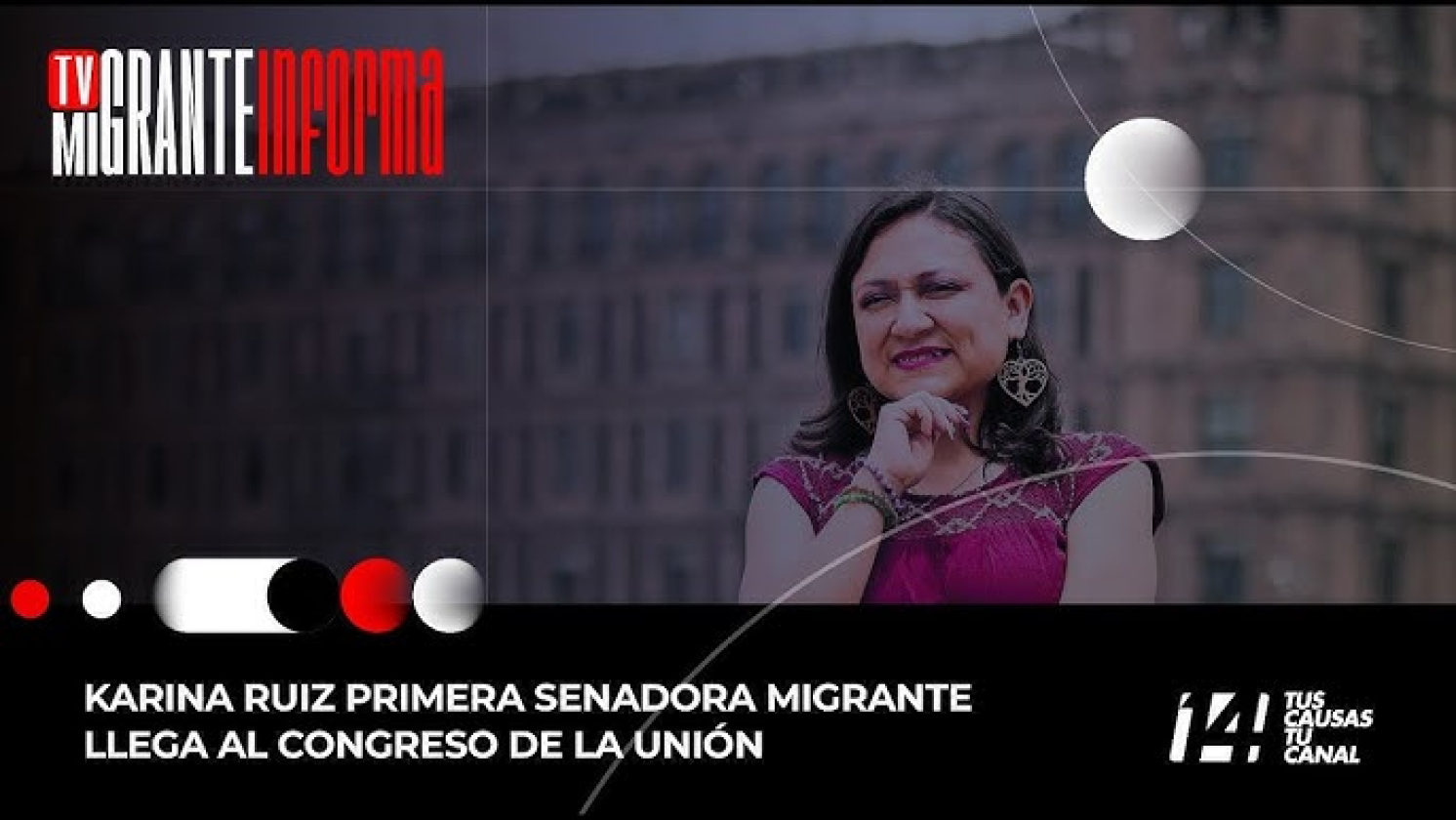 Karina Ruiz primera senadora migrante llega al Congreso de la Unión.